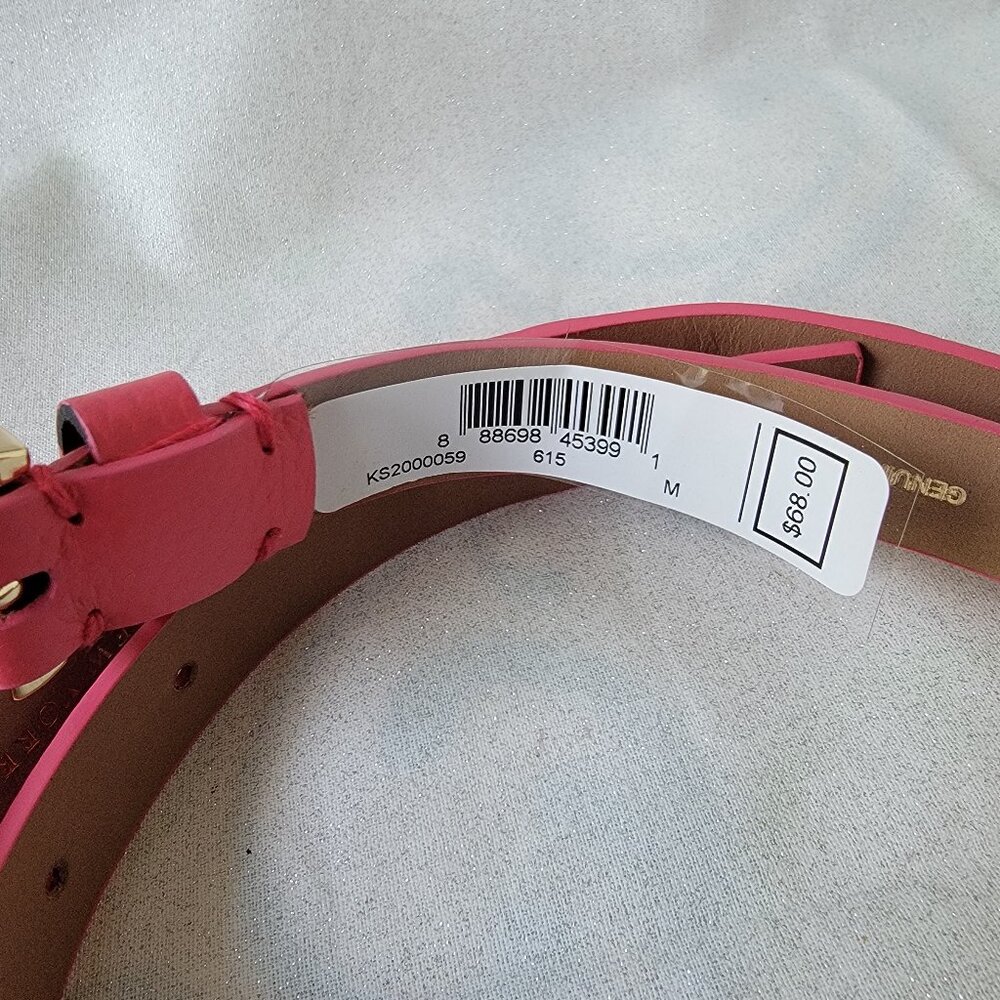 NWT KATE SPADE Fuschia Leather Bow Belt - Picture 4 of 7